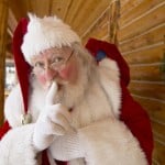 pere noel dans un marche